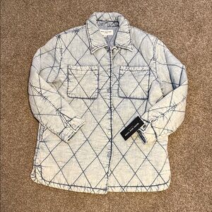 BNWT Marc New York soft washed Quilted Barn Jacket in Light Blue